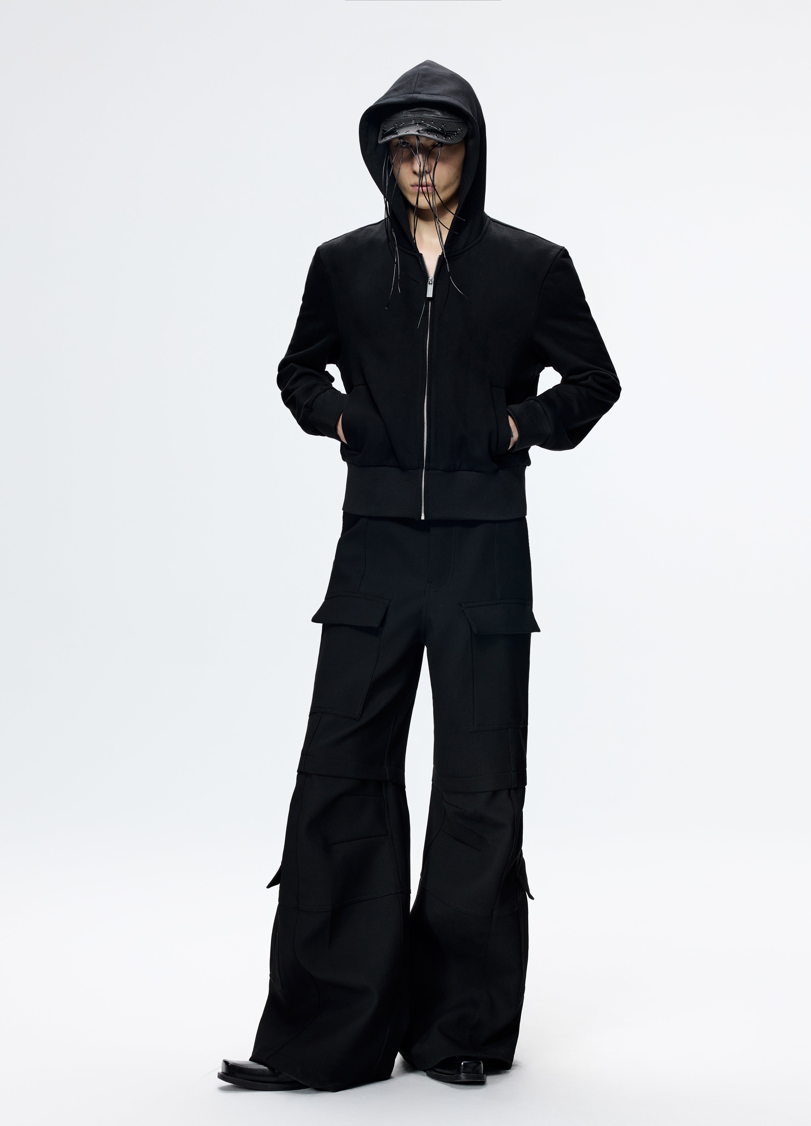 25FW FITTED HOODED CROPPED HOODIE