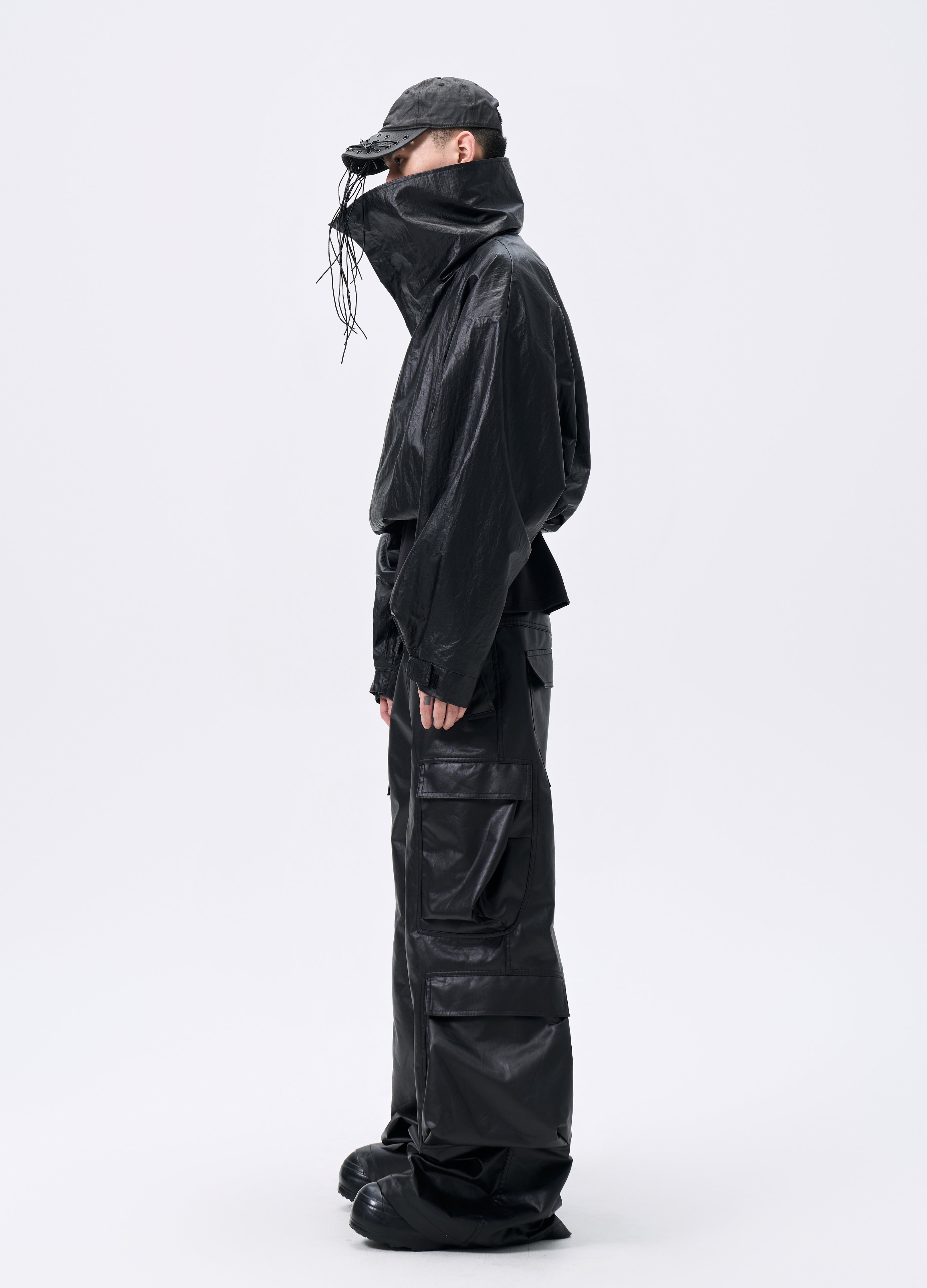 25FW TEXTURE DRAWSTRING SHELL JACKET