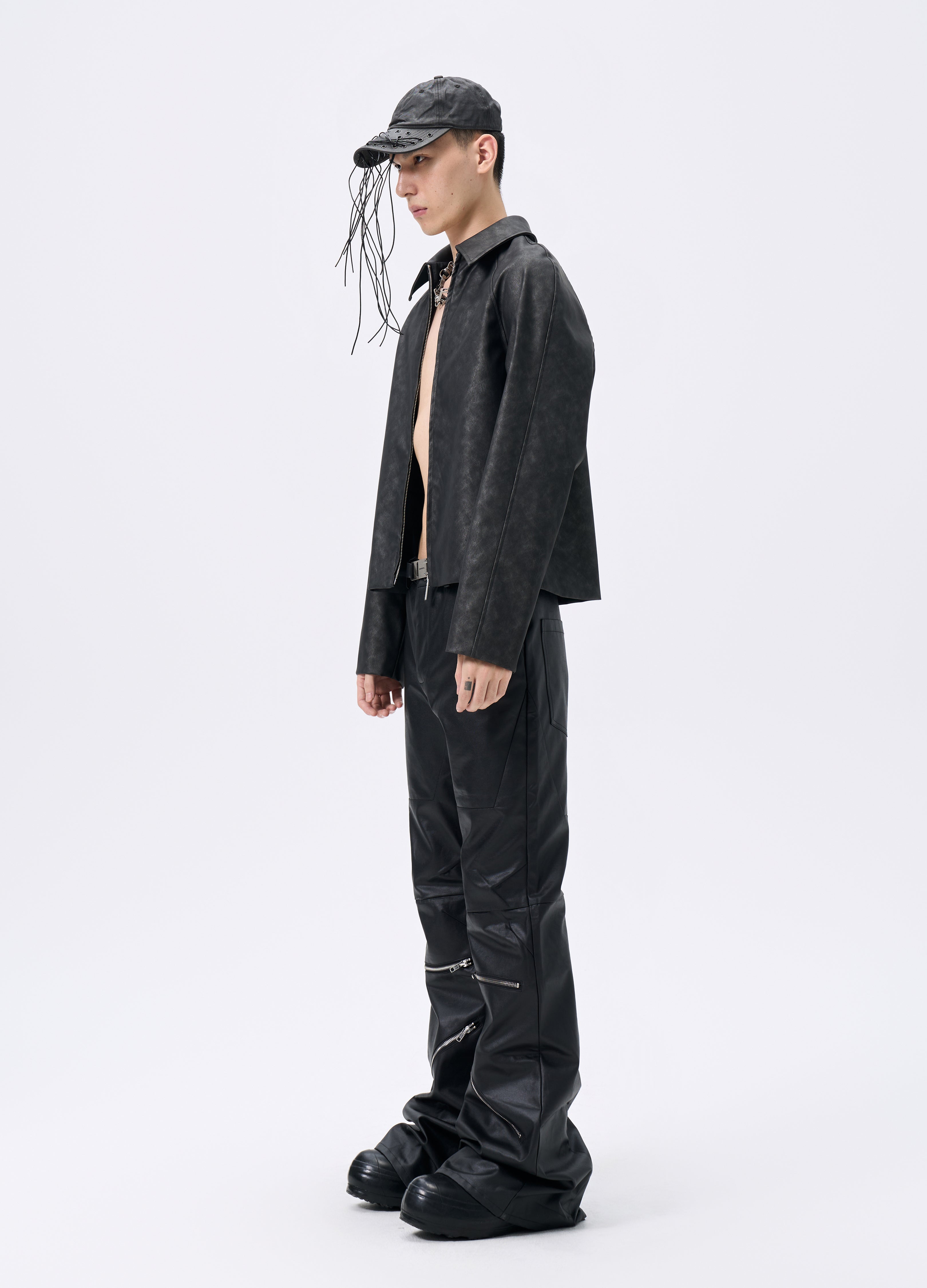 25FW WAVEWASH LEATHER RIDER JACKET