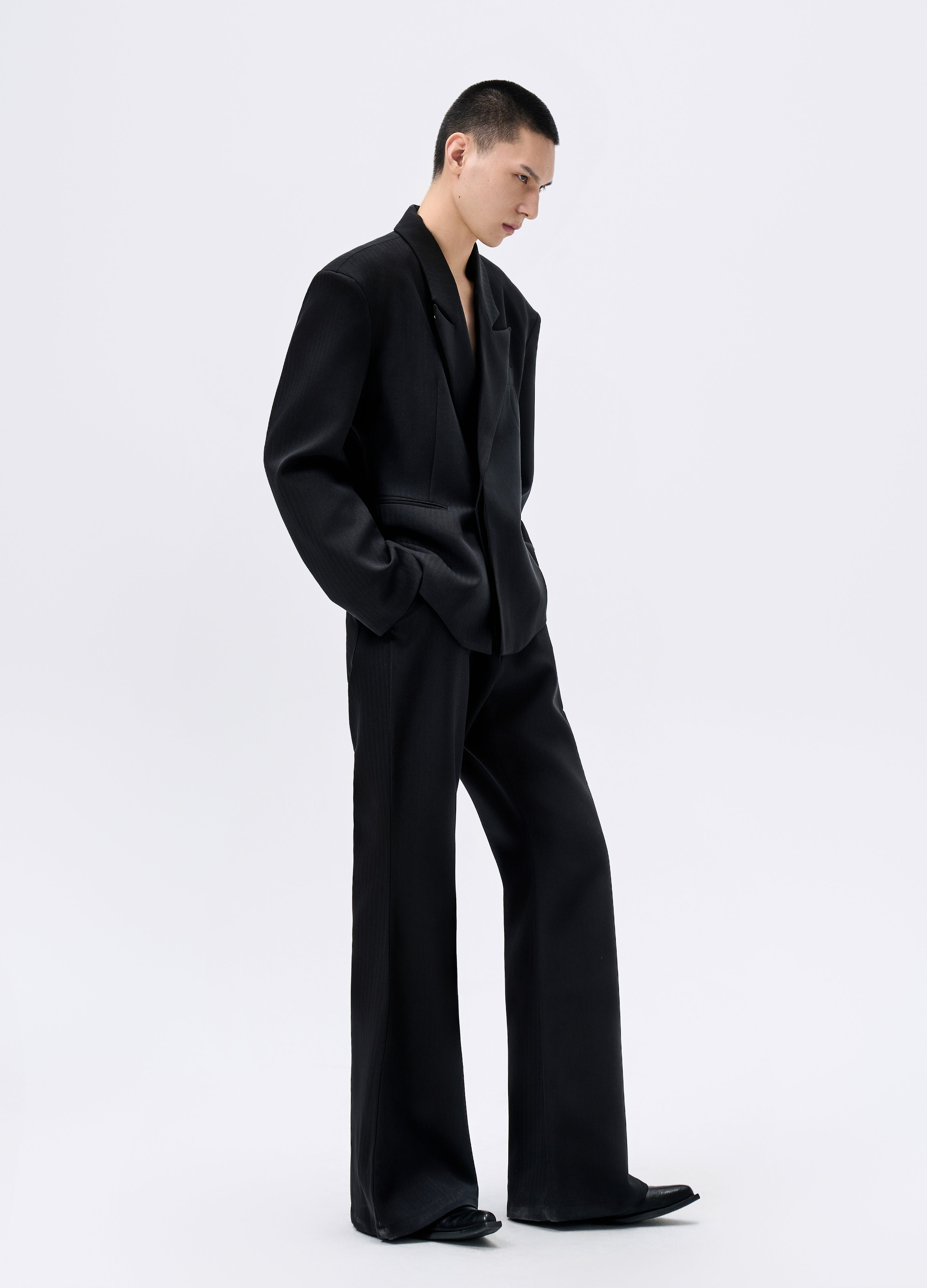 25FW HERRINGBONE HOURGLASS BLAZER
