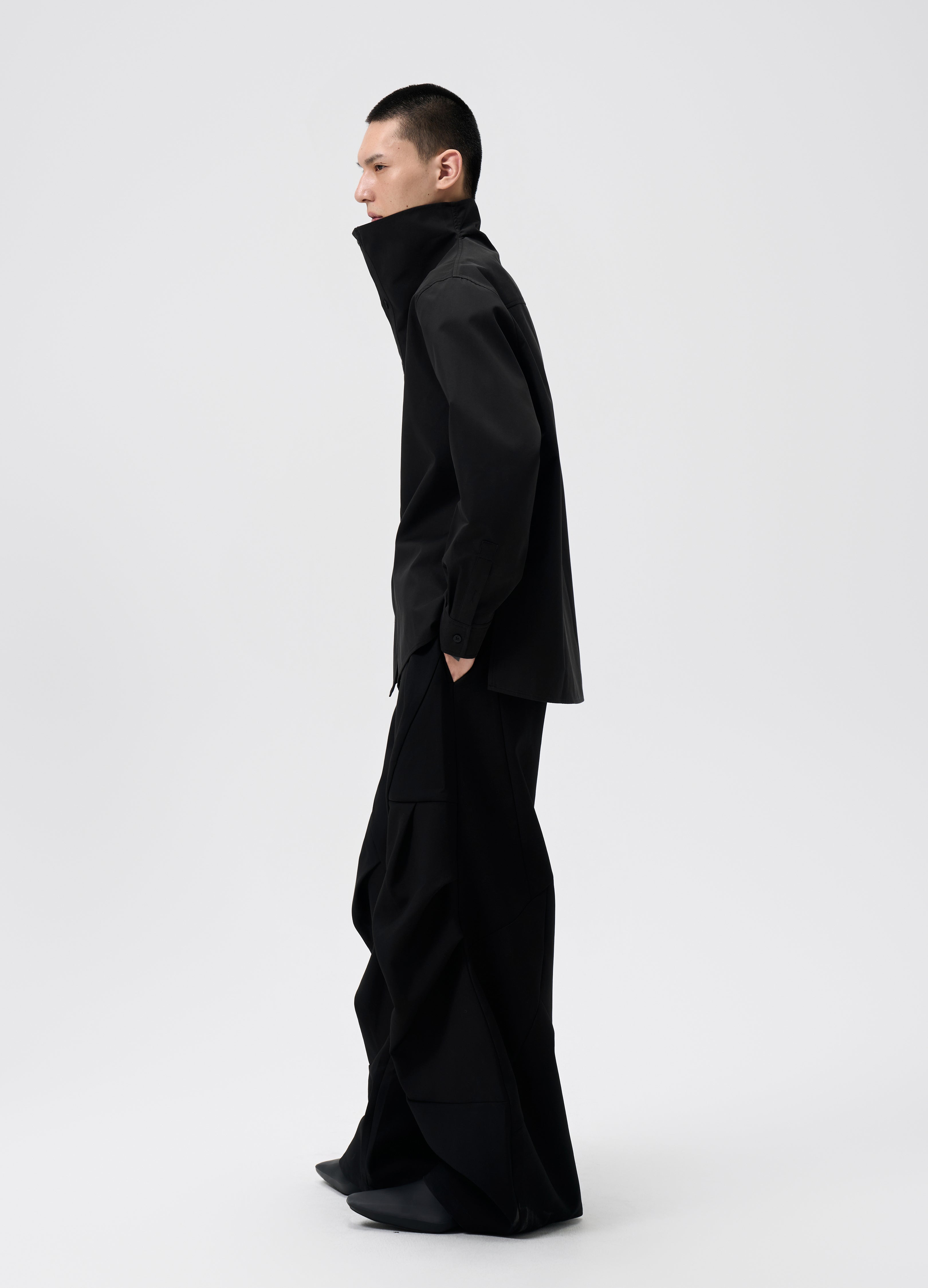 25FW HIGH-COLLAR SHADOW SHIRT