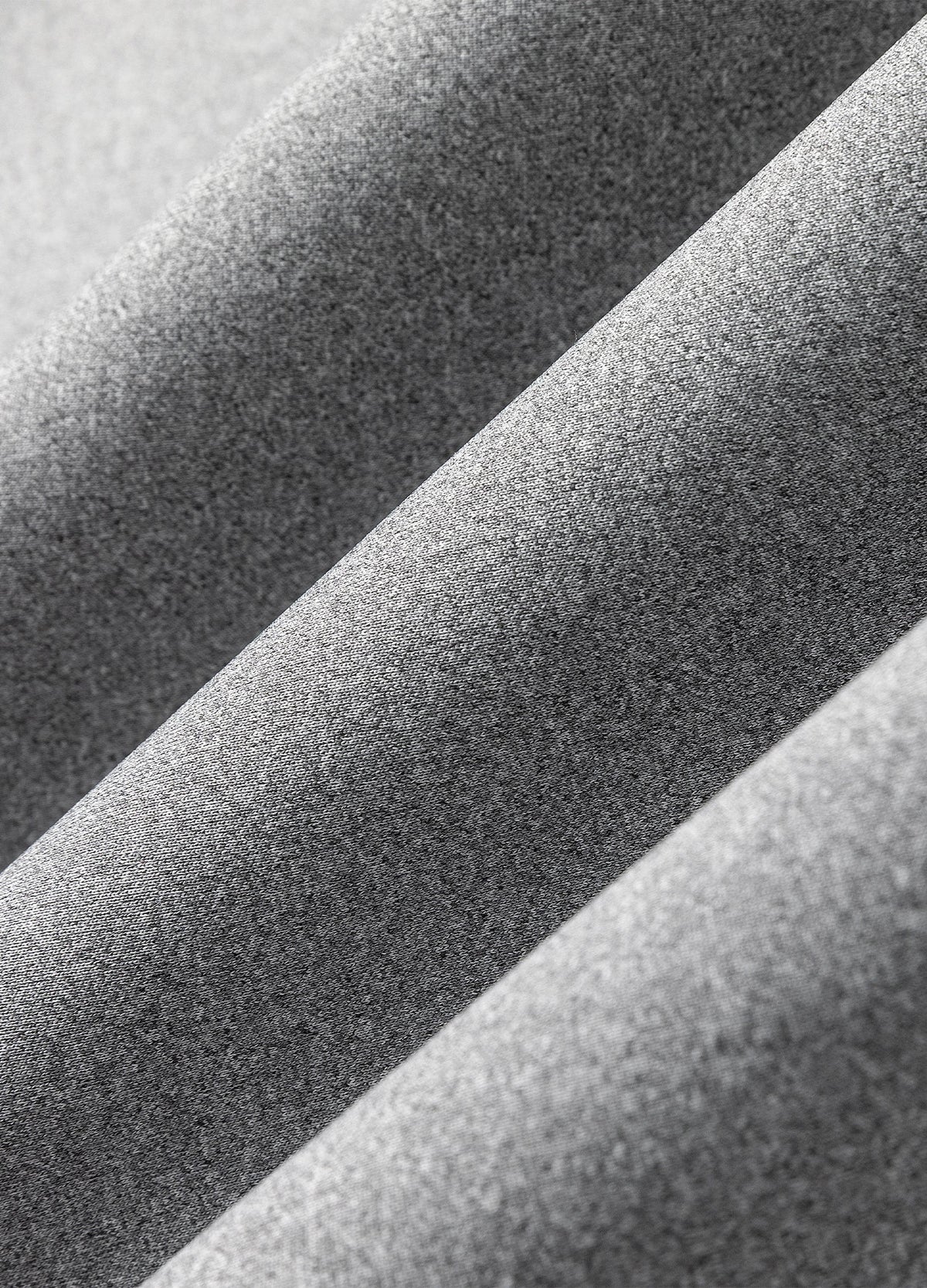 Close-up of the grey fabric surface.
