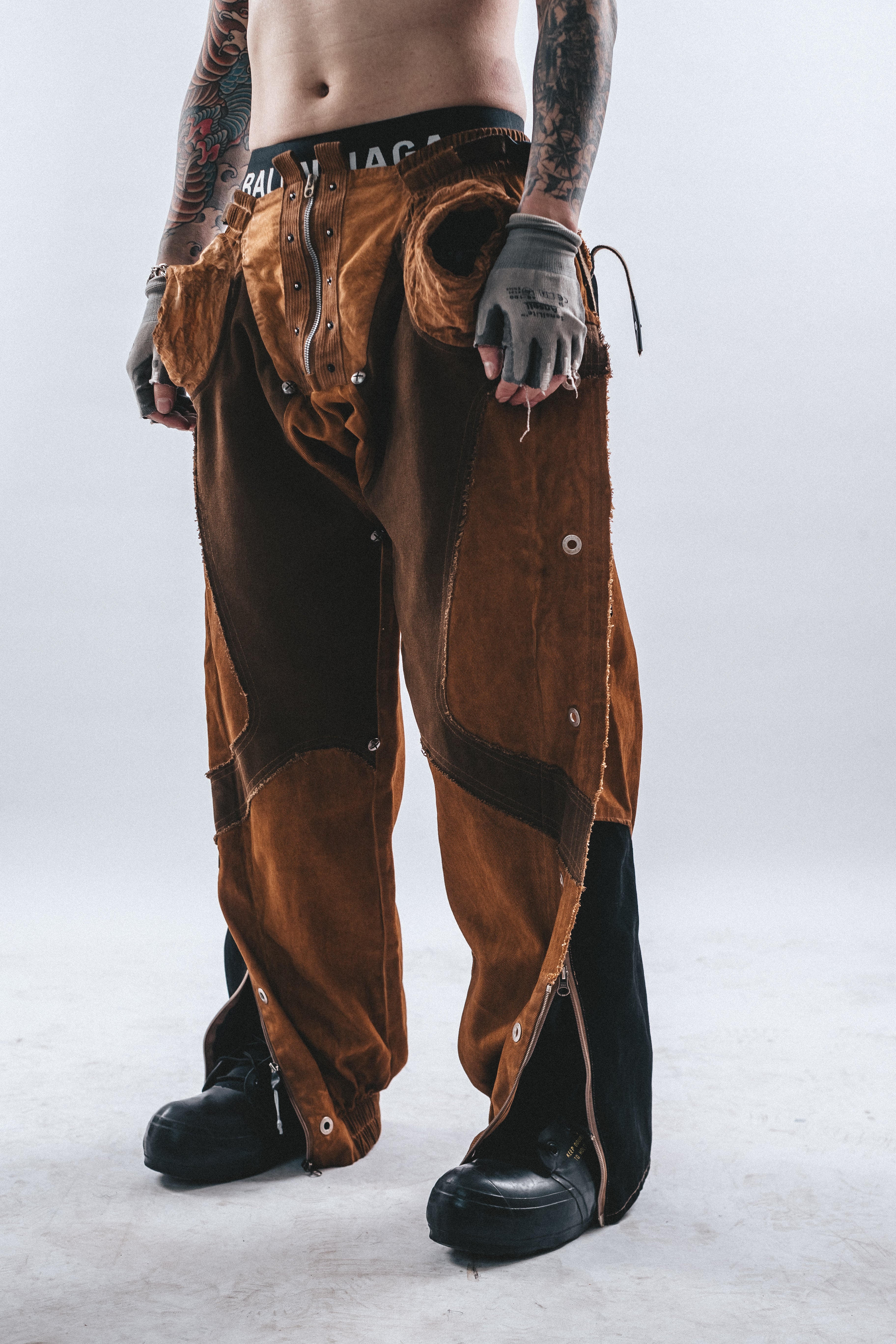 DRKLEI MULTI-ZIP LUMBER CARGO PANTS