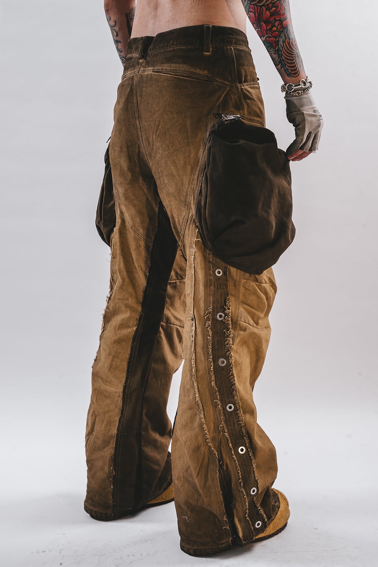 PANTALONI ORION CON BORDO CONSUMATO DRKLEI