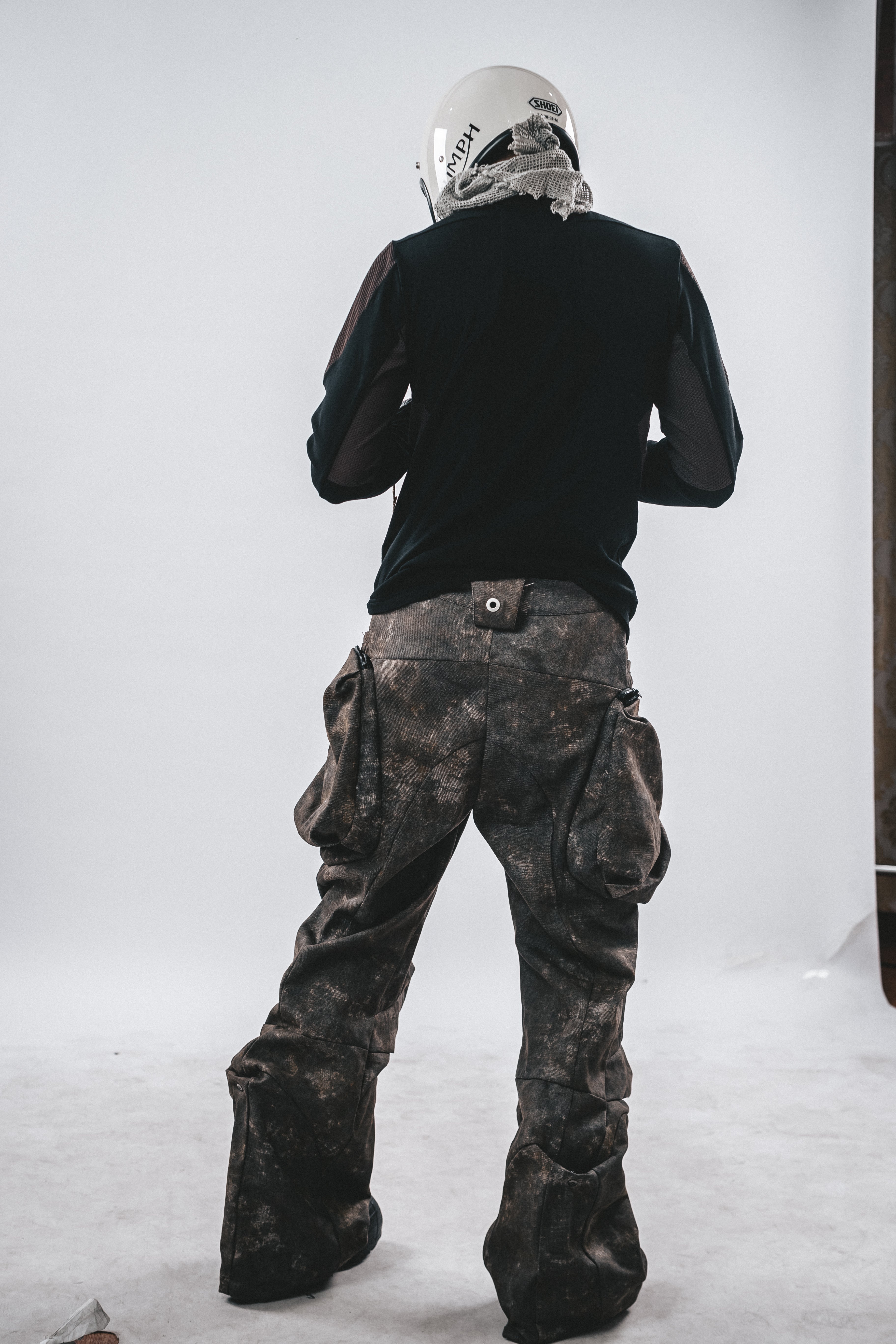 T-SHIRT LUNGA IN COTONE CON PANNELLO IN RETE DRKLEI