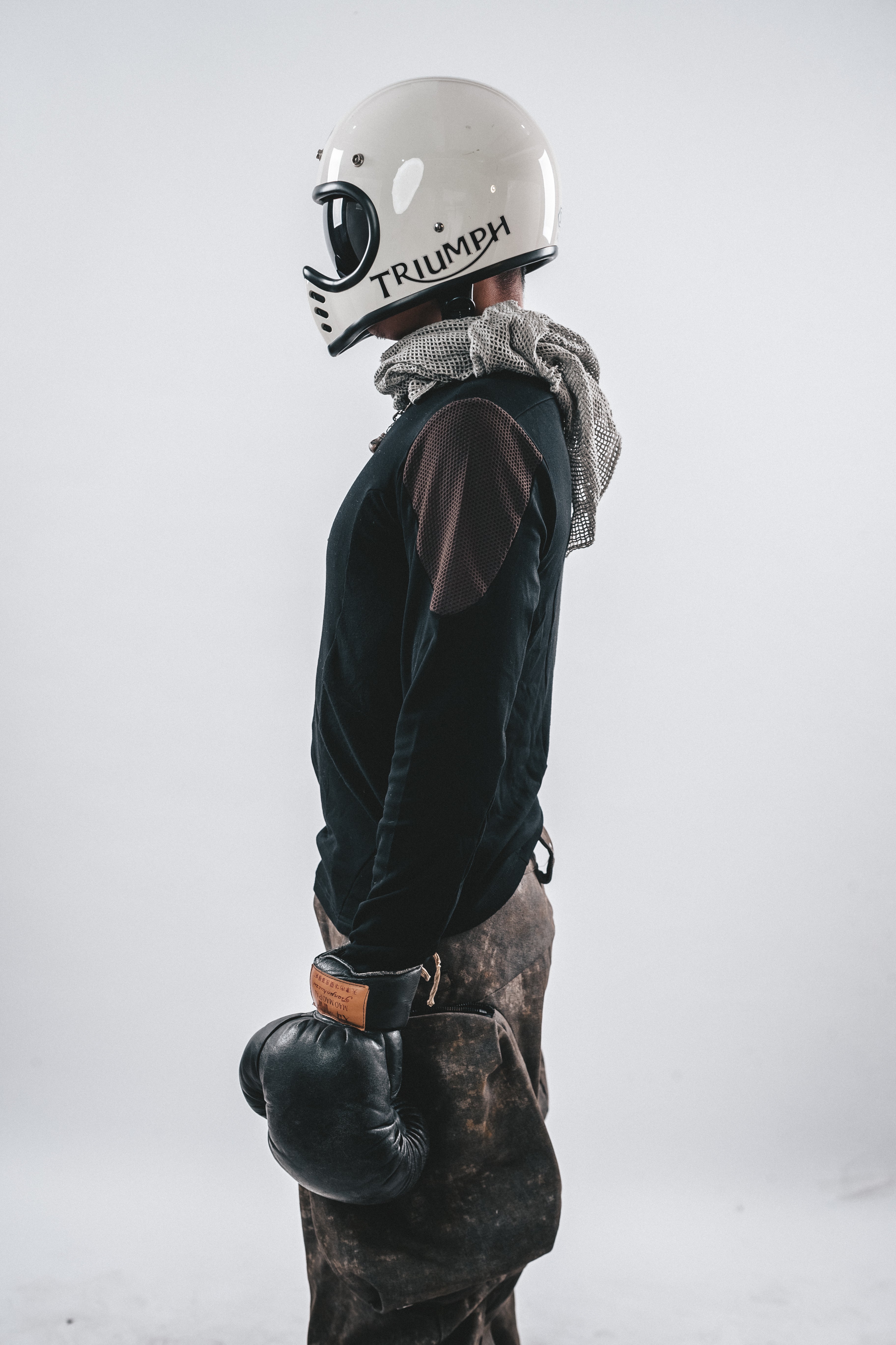 T-SHIRT LUNGA IN COTONE CON PANNELLO IN RETE DRKLEI