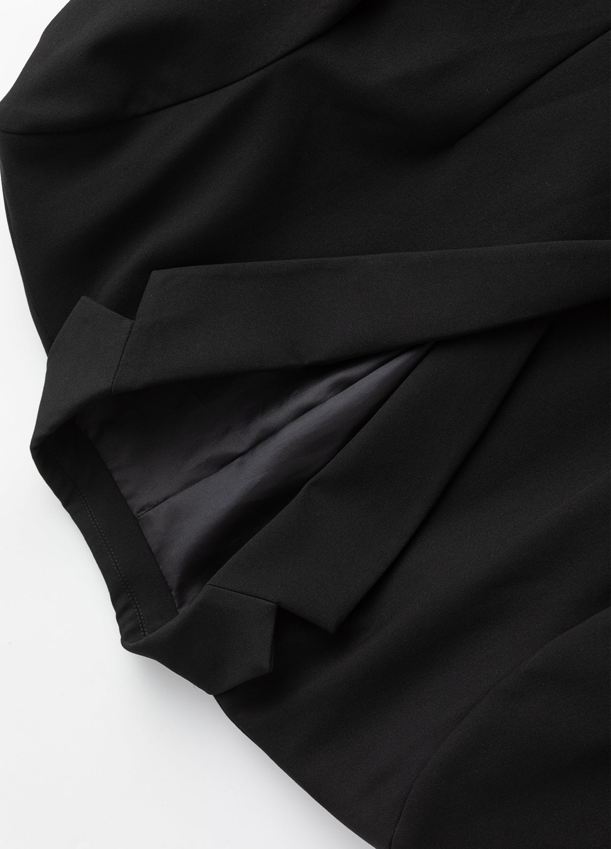 Lapel and inner lining.