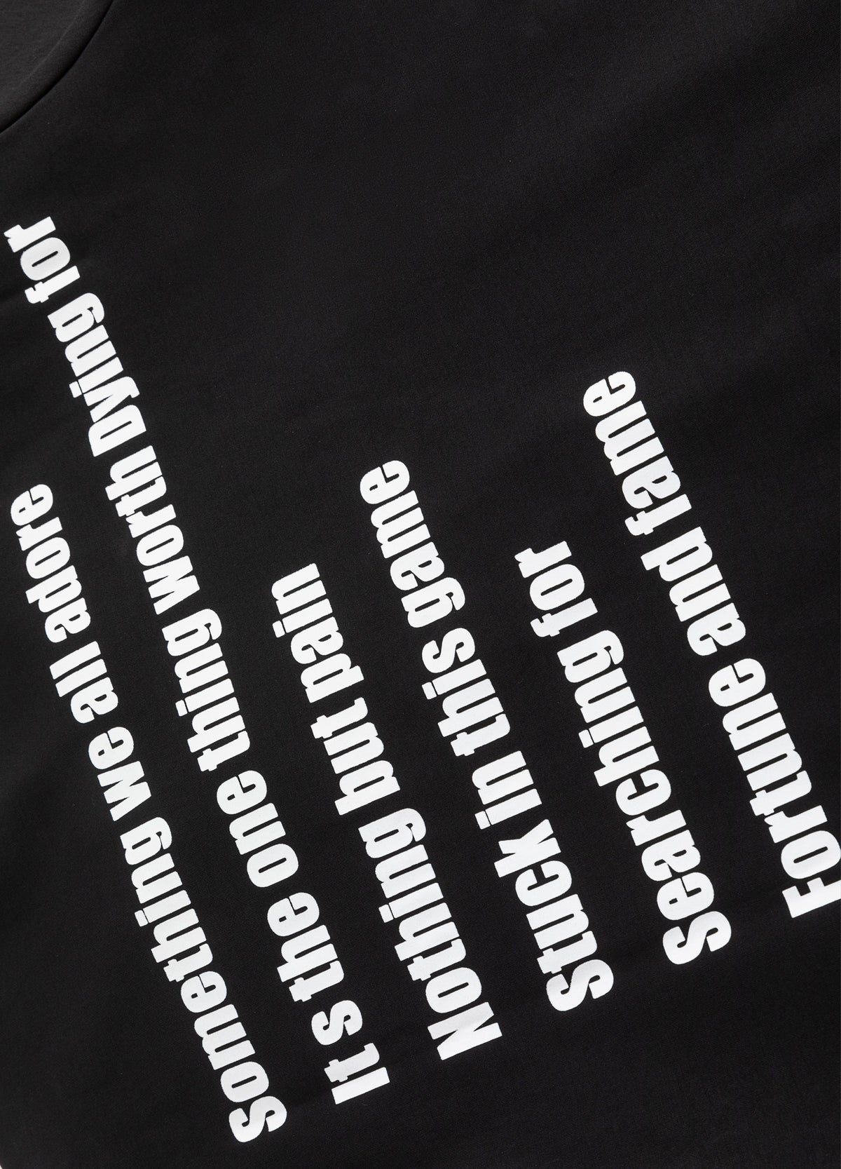 Original white back typography.
